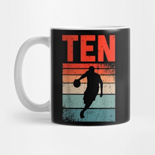 10th Birthday Basketball 10 Years Old Boy Girl Mug